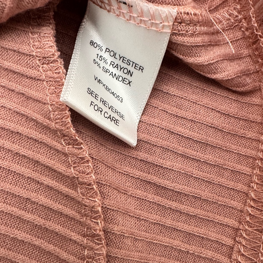 Lost + Wander NWT Ribbed Lounge Shorts Dusty Rose Drawstring Pockets XS - Picture 6 of 8